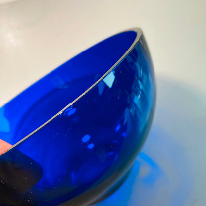 Schalen Schüssel Schälchen Glas 50er 60er blau Set 15/16 cm 50er 60er