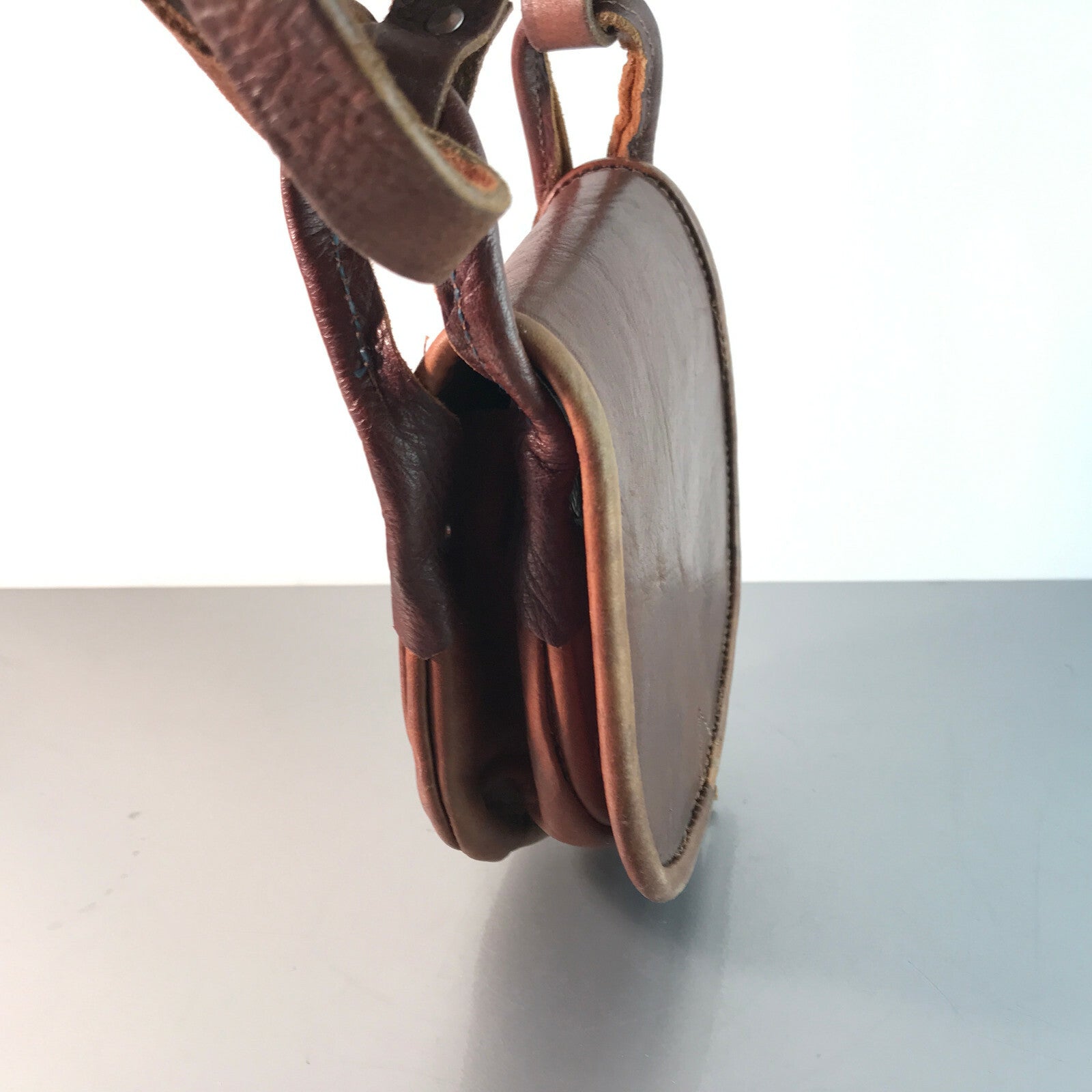 Vintage Handtasche ECHTLEDER braun Leder Tasche Schultertasche