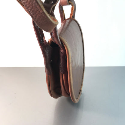 Vintage Handtasche ECHTLEDER braun Leder Tasche Schultertasche