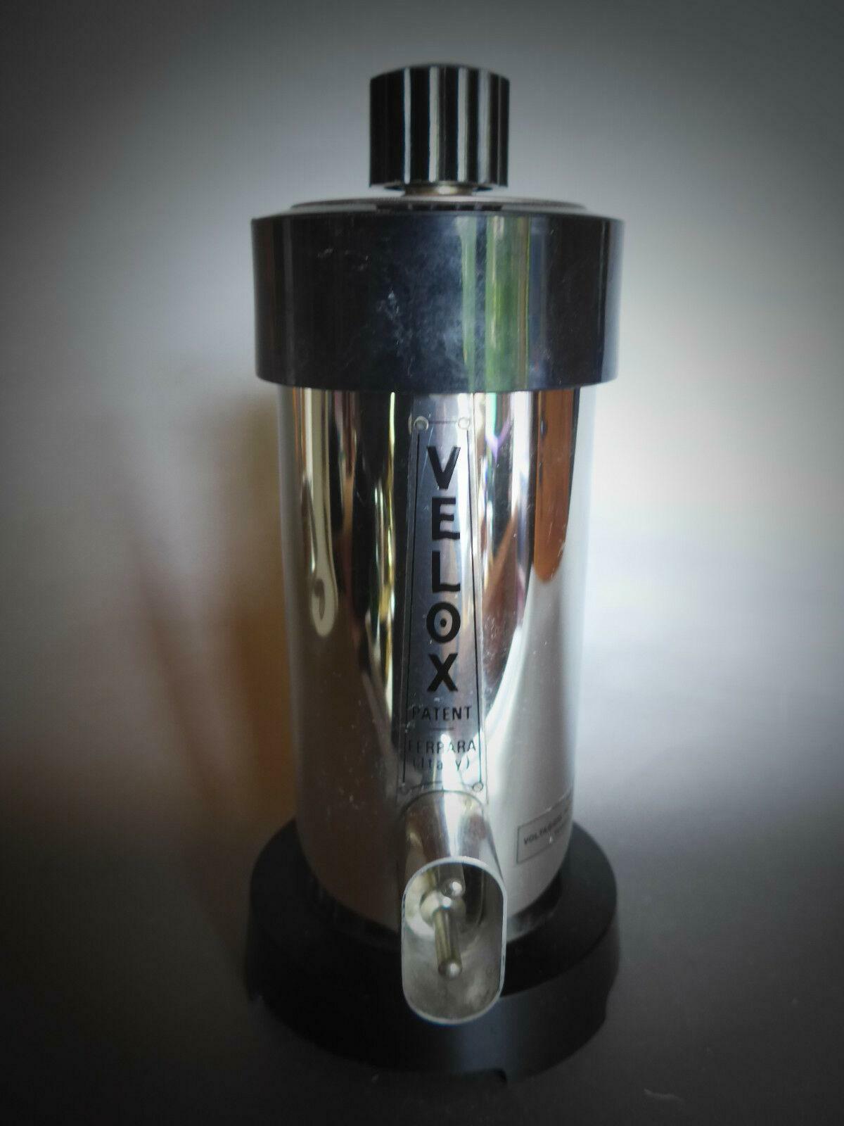 Velox Ferrara PATENT Espressokocher schwarz elektr. 3 Tassen 70er Italy