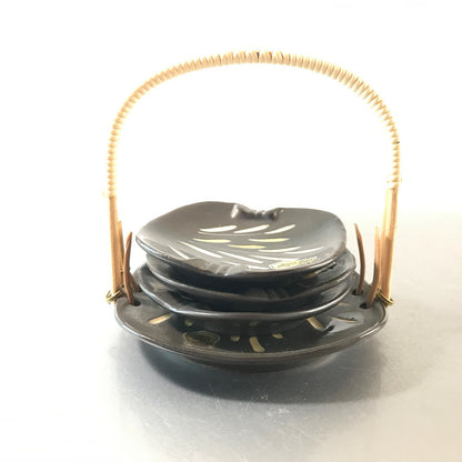 VINTAGE Stapelascher braun gelb 50er 60er ES Keramik MID CENTURY Schale