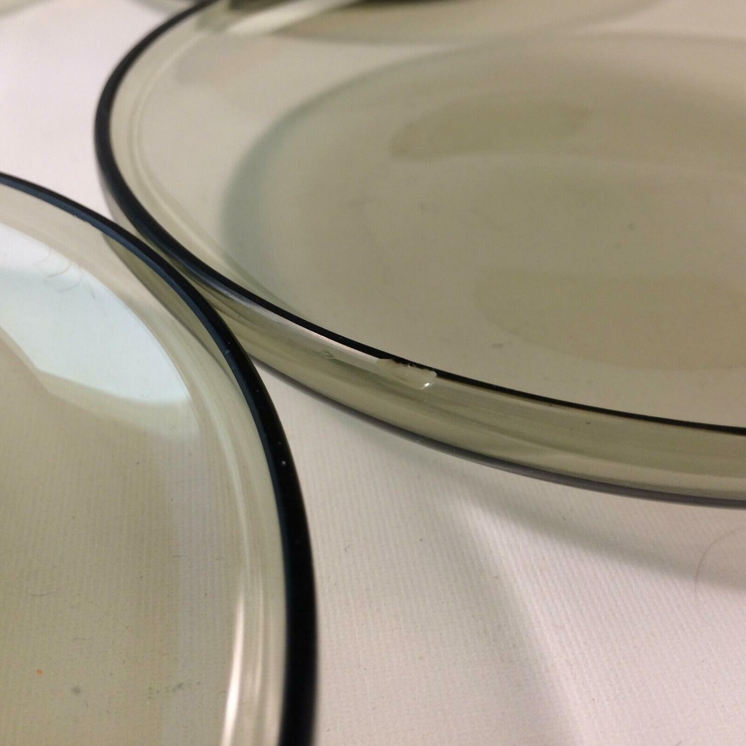 RAUCHGLAS 50er 60er Schüssel Schälchen Schale Set MID CENTURY 16,4 cm 5x