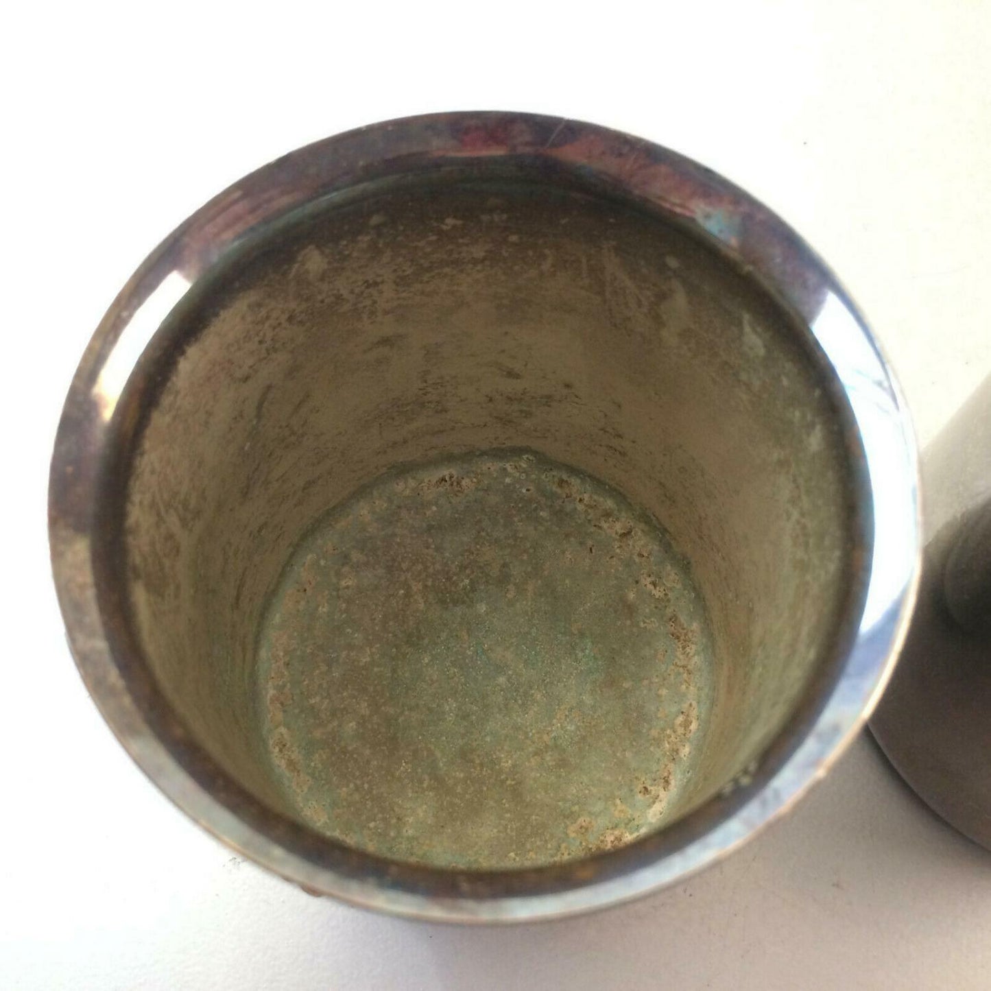 cenacchi Vasen Becher Set  50er 60er 9 cm Italy versilbert
