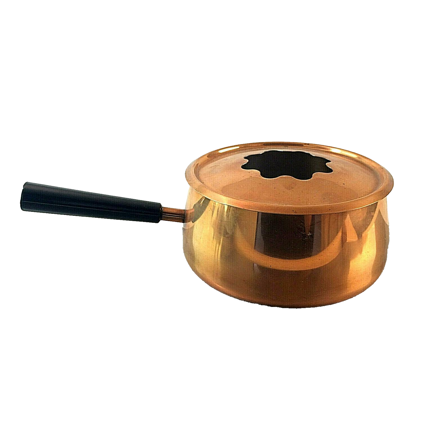 Swiss MARQUE DISPOEE Kupfer Fonduetopf FONDUE Topf Stieltopf 50er 60er