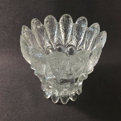 Windlicht Vase Teelicht Glas 50er 60er Mid CENTURY H 13,7 cm drehbar