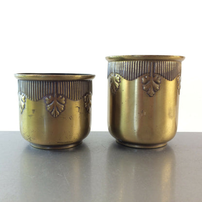 WMF Art Déco Becher 30er 40er 50er VINTAGE Messing 7 cm Straußenmarke