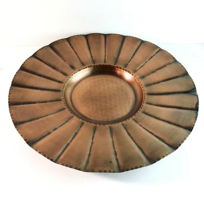 MID CENTURY Schale 50er Vintage Schälchen Teller Kupfer Wandteller 37 cm
