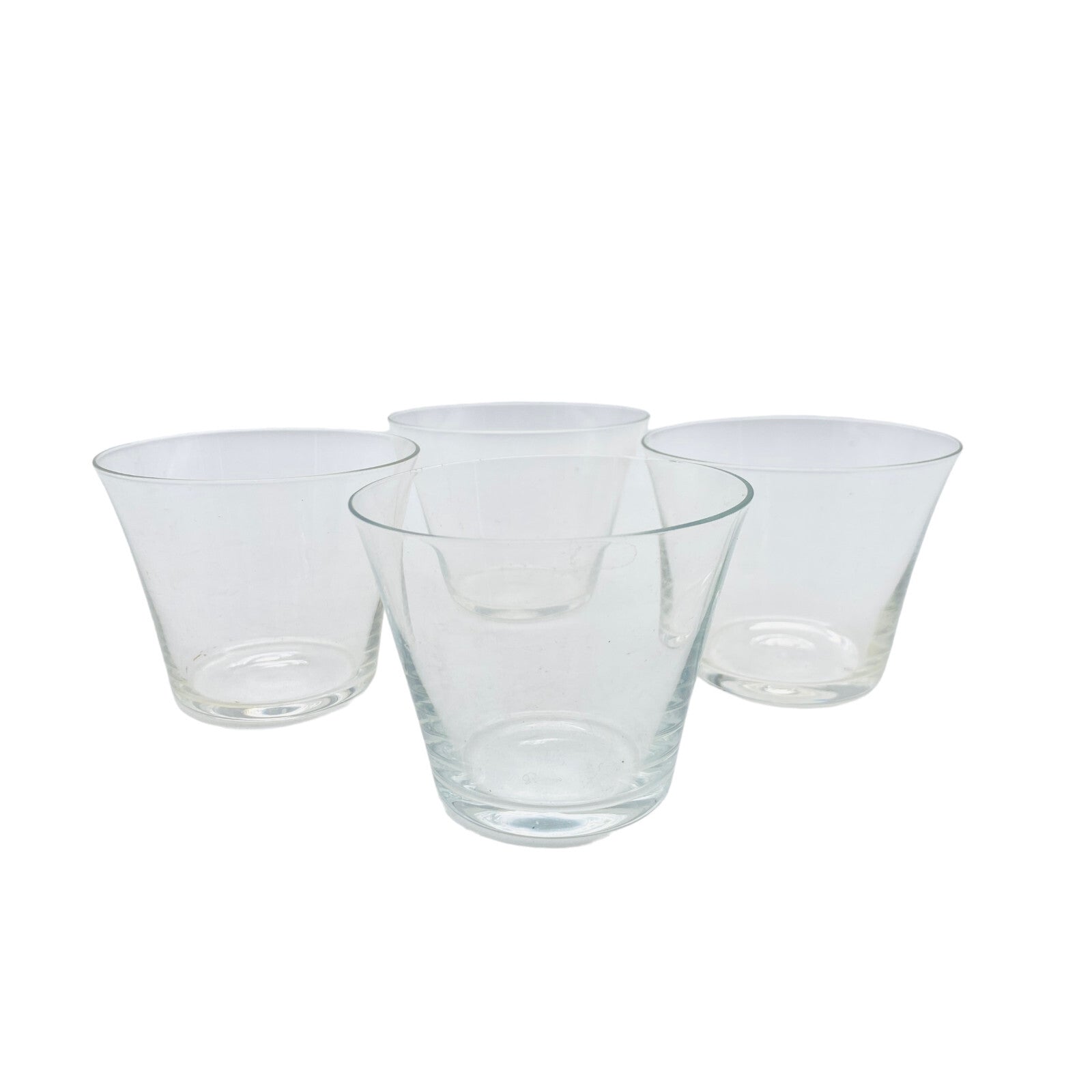 Teegläser für Halter 50er 60er Vintage MID CENTURY Teetassen Glas 4er Set H 6,3