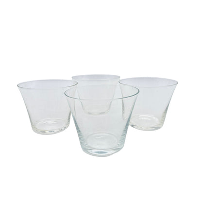 Teegläser für Halter 50er 60er Vintage MID CENTURY Teetassen Glas 4er Set H 6,3