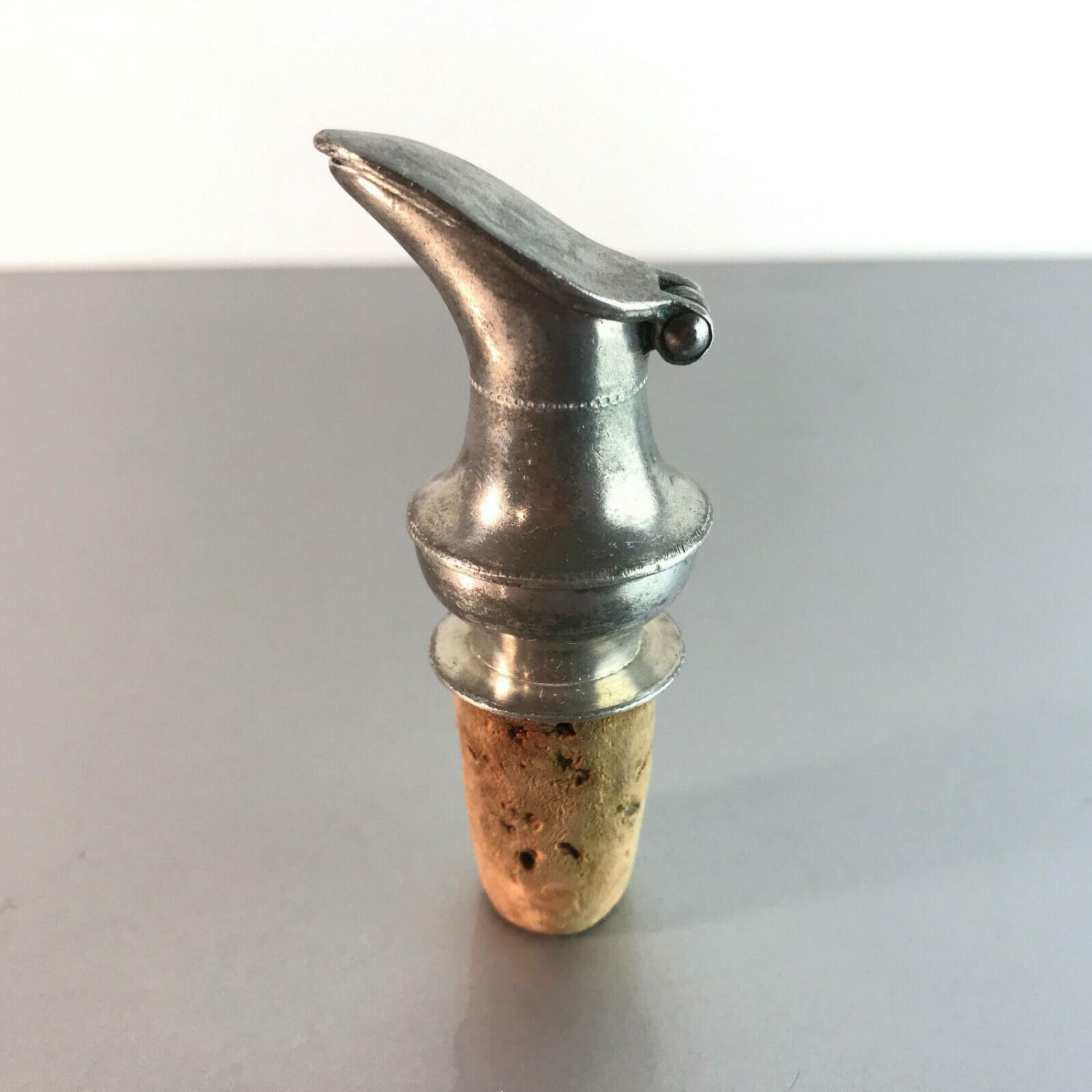 Ausgießer Zinn Vintage 50er 60er Schnapsausgießer Spender Schnabel