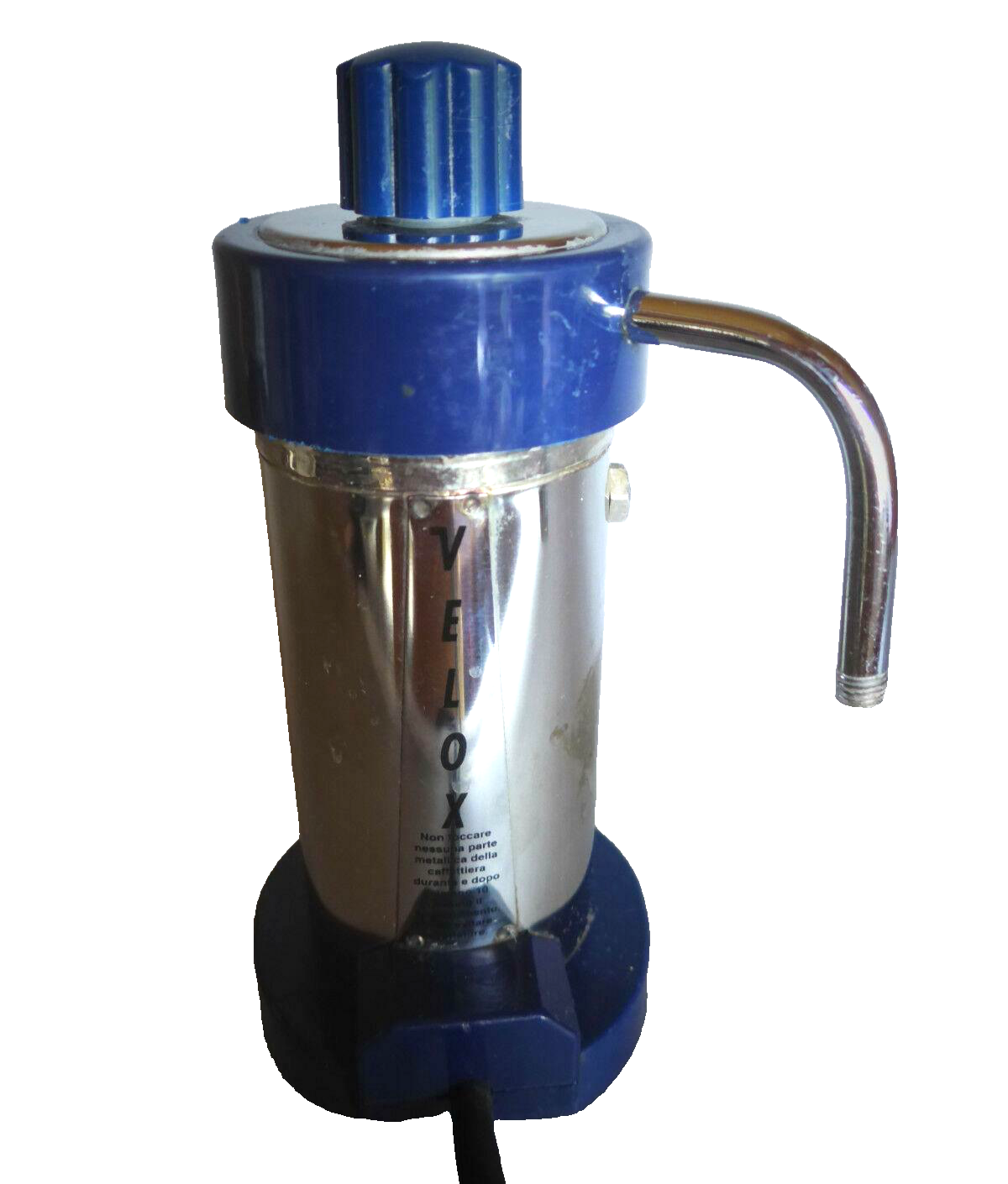 Velox Ferrara PATENT Espressokocher blau elektr. 2 Tassen 70er Italy