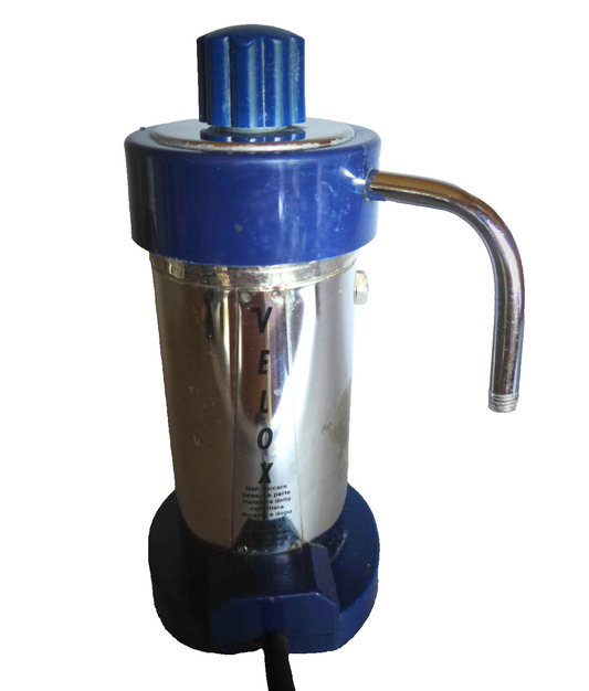 Velox Ferrara PATENT Espressokocher blau elektr. 2 Tassen 70er Italy