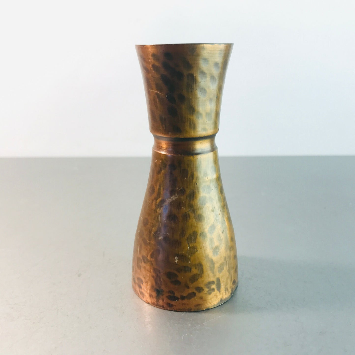 WALL Kupfer Vase 60er Hammerschlag Eisen Kupfervase 10,3 cm