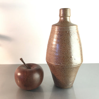 VINTAGE Vase braun 50er 60er 21 cm  MID CENTURY Keramik 