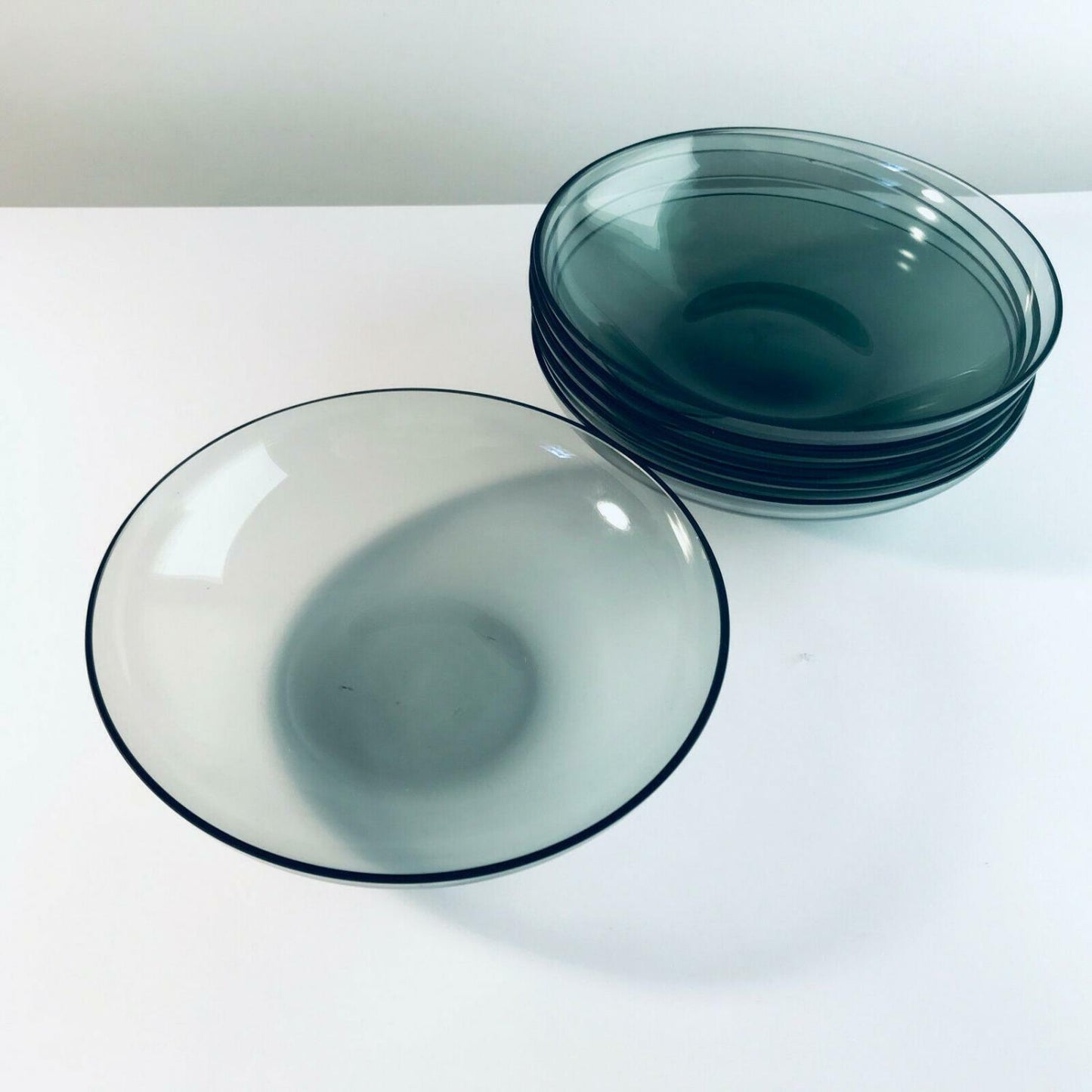RAUCHGLAS 50er 60er Schüssel Schälchen Schale Set MID CENTURY 6 er Set