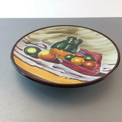 Teller Wandteller 18 cm Obst Krug Dekor 50er 60er 
