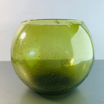 Vase 12,5 cm 50er 60er MID CENTURY Vase Glas Schaumglas Blasen