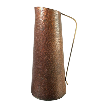 Kupfer Vase Kanne 60er Jahre Messing Griff Kupfervase 26,5 cm Karaffe