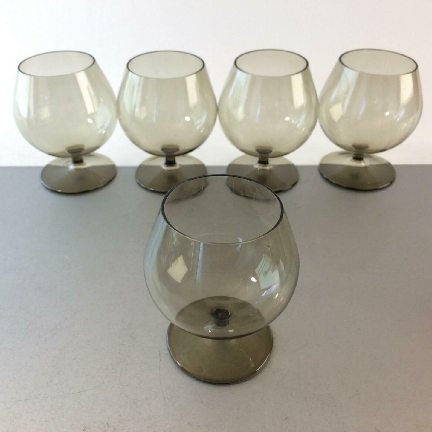 5 x Cognacgläser 50er Brandweingläser Gläser Likörgläser 8,2 cm Rauchglas