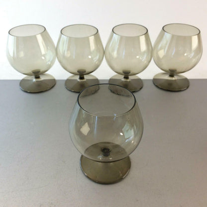 5 x Cognacgläser 50er Brandweingläser Gläser Likörgläser 8,2 cm Rauchglas