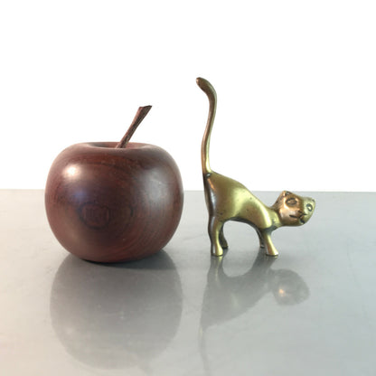 Vintage Katze Messing 50er 60er MID CENTURY H 9,4  cm Figur Tierfigur