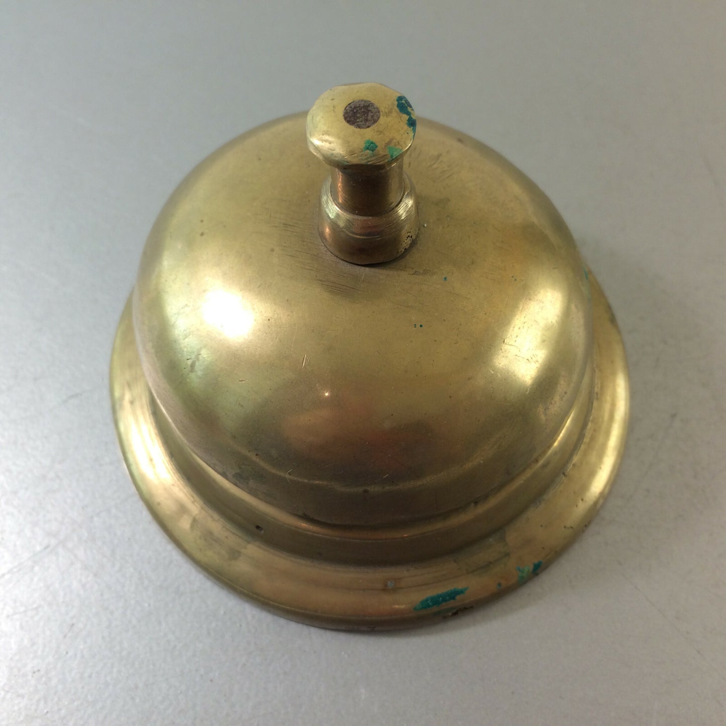 Klingel Metall 60er 70er  D 8 cm Messing Hotelklingel Rezeption 