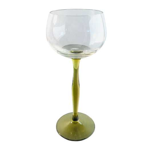 Weinglas 18,2 cm grün Glas Vintage 50er 60er (Einzelglas)