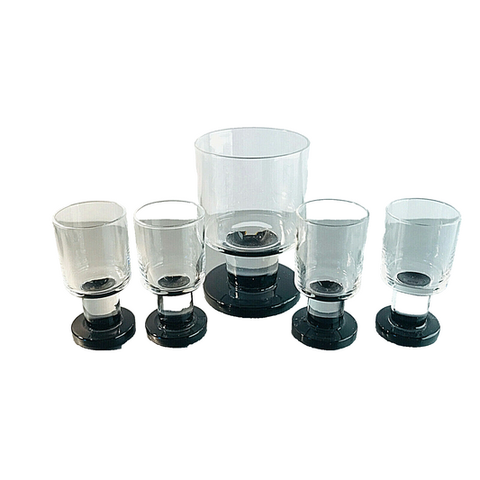 Schnapsgläser 70er 60er MID CENTURY Glas 8 und 11 cm 