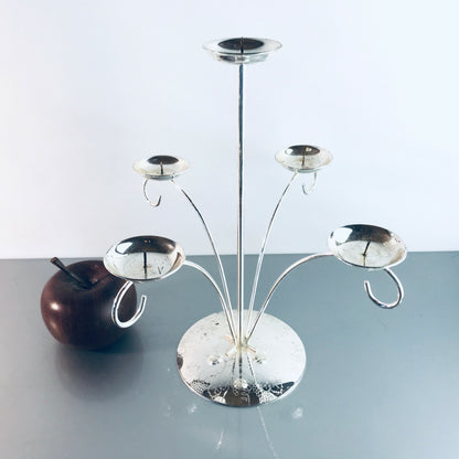 REICHARDT Kerzenhalter 70er 60er VINTAGE versilbert ca 26 cm Kerzenständer