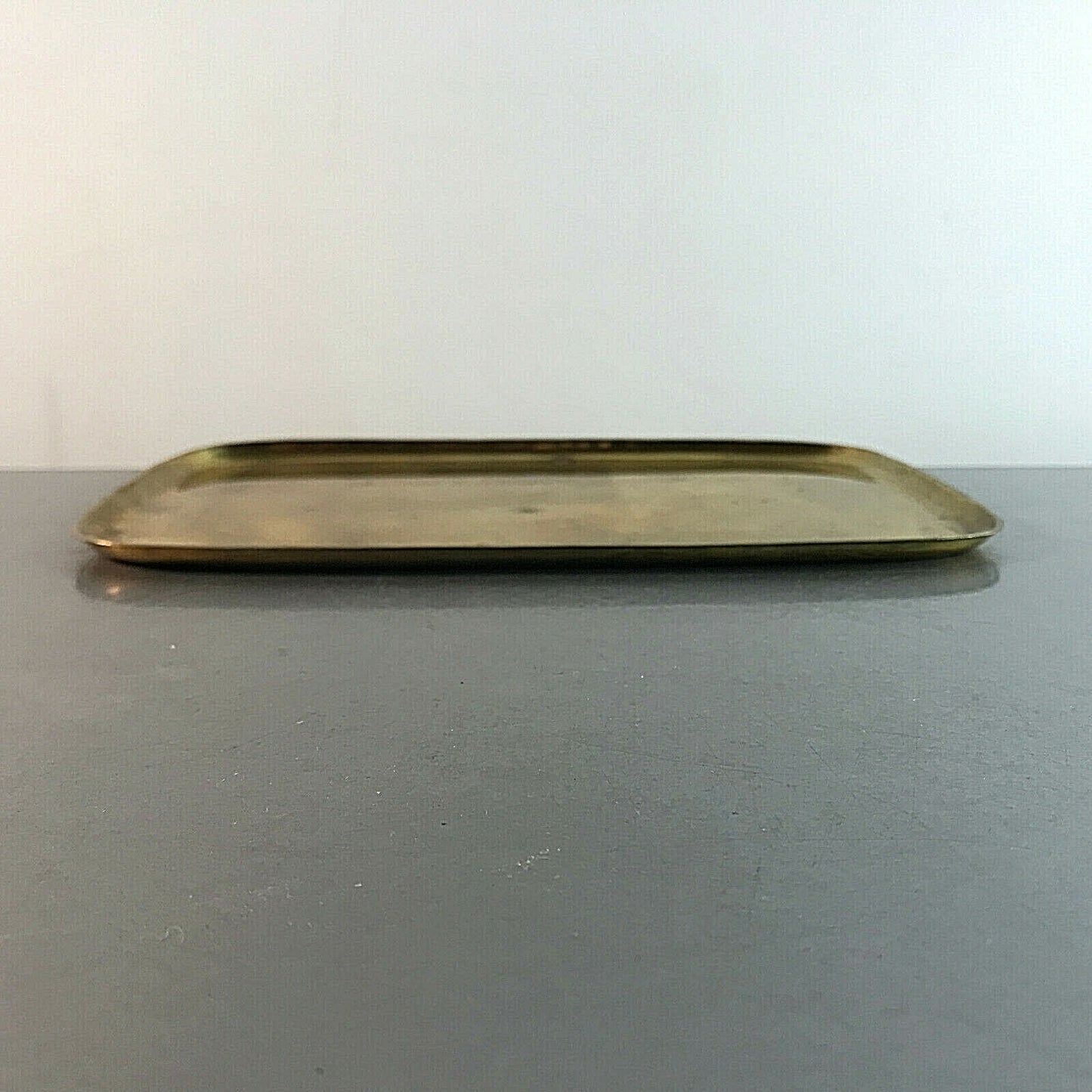 MID CENTURY Messing 50er 60er Tablett  Schale 23,5 x 15,5 cm Teetablett