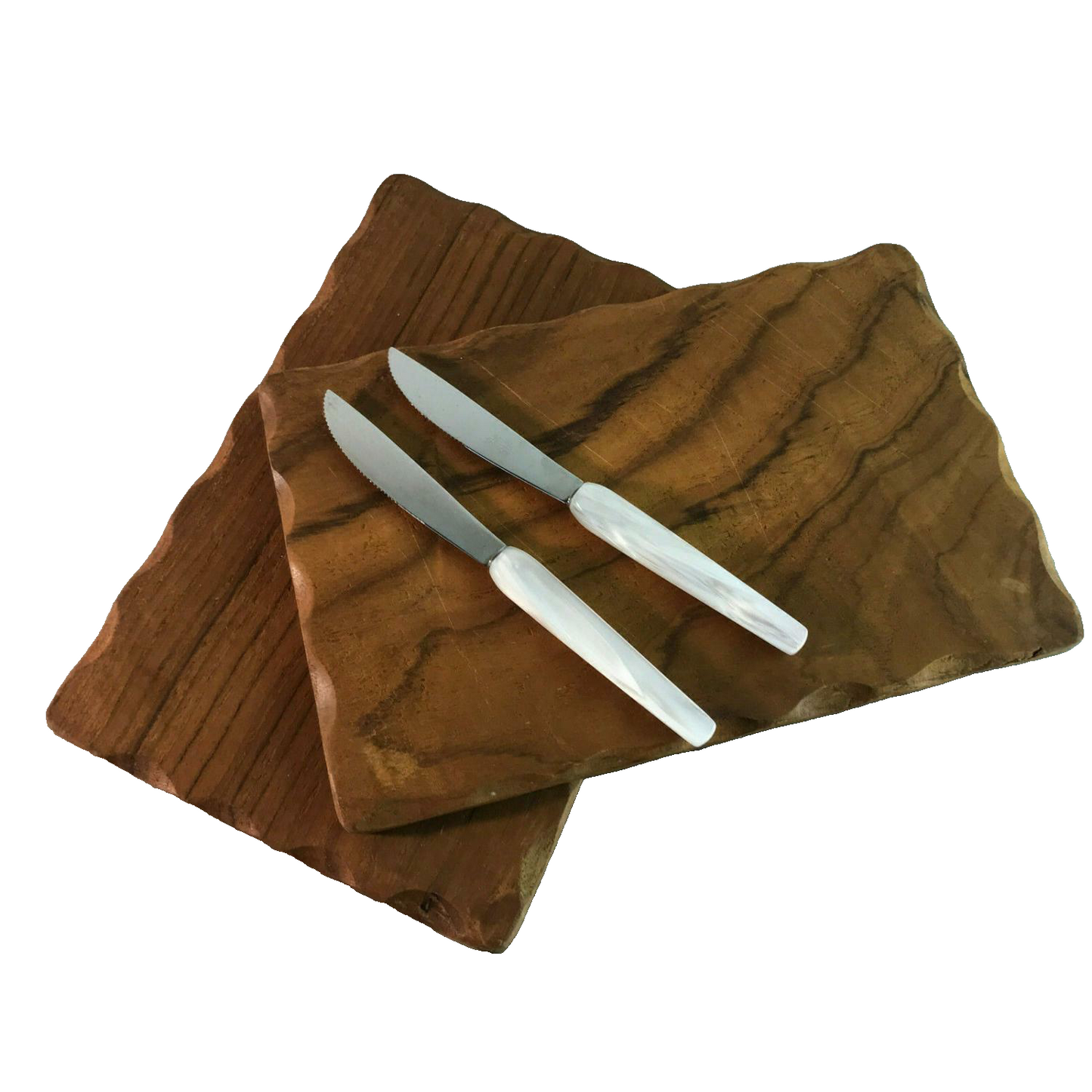 Brettchen Schnittenbrettchen Vesper mit Messer Teak Vintage 50er 60er 