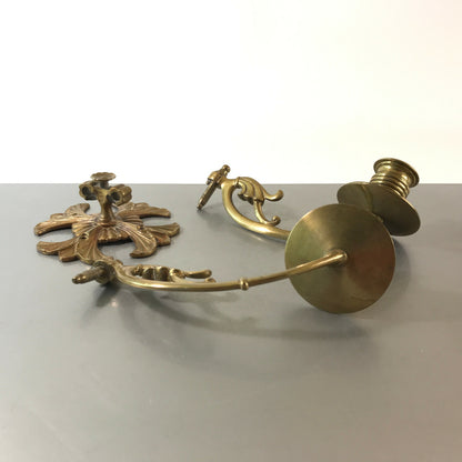 Vintage Kerzenhalter Messing 50er 60er MID CENTURY Wandhalter 