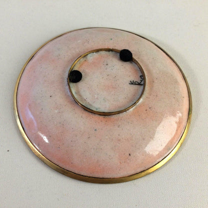 Käthe RUCKENBROD Teller Emaille 50er 60er Stegemaille Cloisonne Email