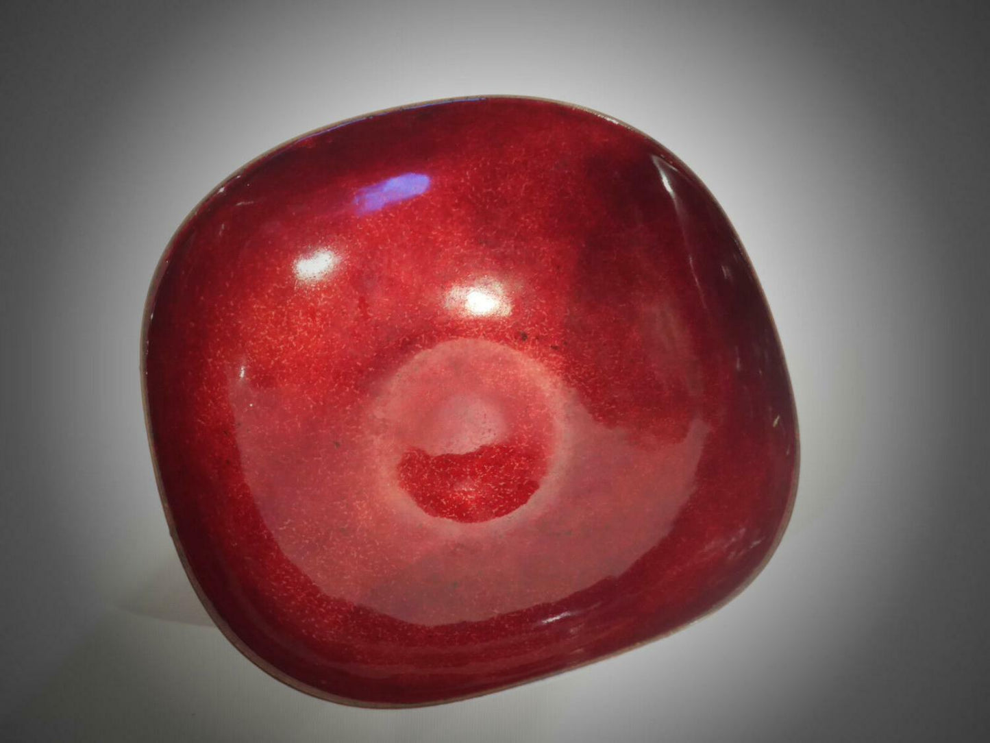 Emaille Gebäckschale 50er 60er emailliert D 17 cm rot