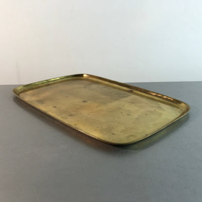 MID CENTURY Messing 50er 60er Tablett  Schale 23,5 x 15,5 cm Teetablett