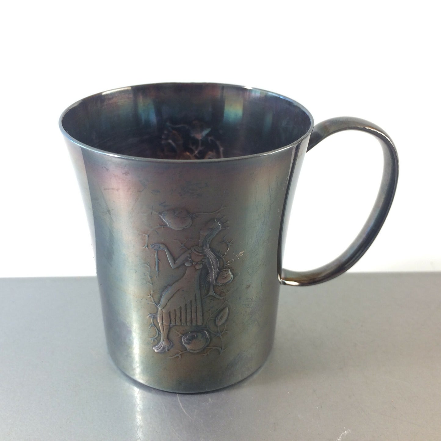 WMF  Taufbecher versilbert 50er 60er 6,8 cm Tauftasse Tasse Dornröschen