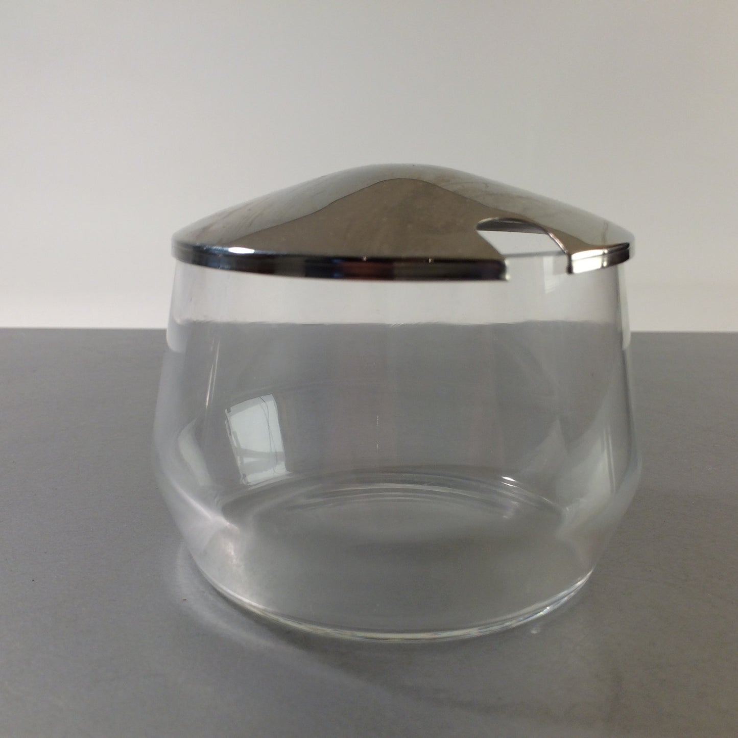 QUIST 60er 70er 6er Deckeldose Dose H 7 cm Edelstahl Glas