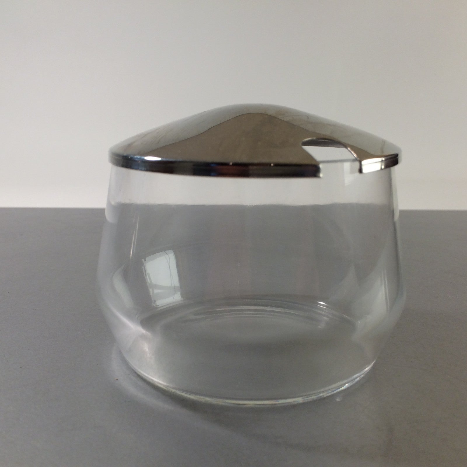 QUIST 60er 70er 6er Deckeldose Dose H 7 cm Edelstahl Glas
