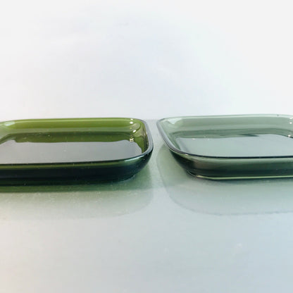 Vintage GLAS 50er 60er MID CENTURY Schälchen Schalen D 16,7 cm Rauchglas