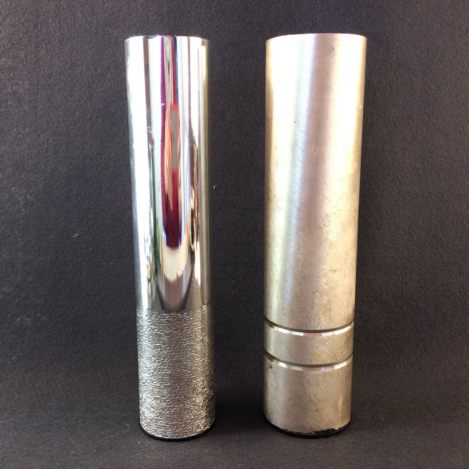 BSF Vase MID CENTURY versilbert 20,2 cm Silberauflage 60er 2er Set Vasen