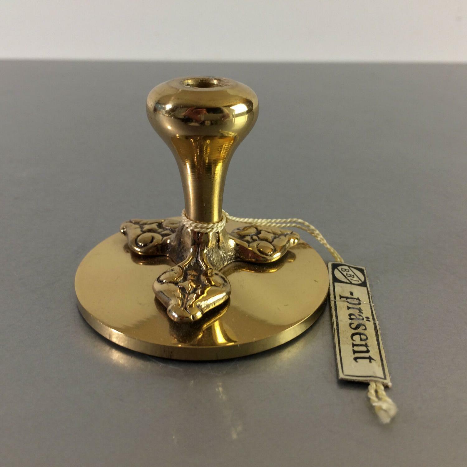 BBI Iserlohn Kerzenhalter MESSING Kerzenständer 60er 50er 4,5 cm