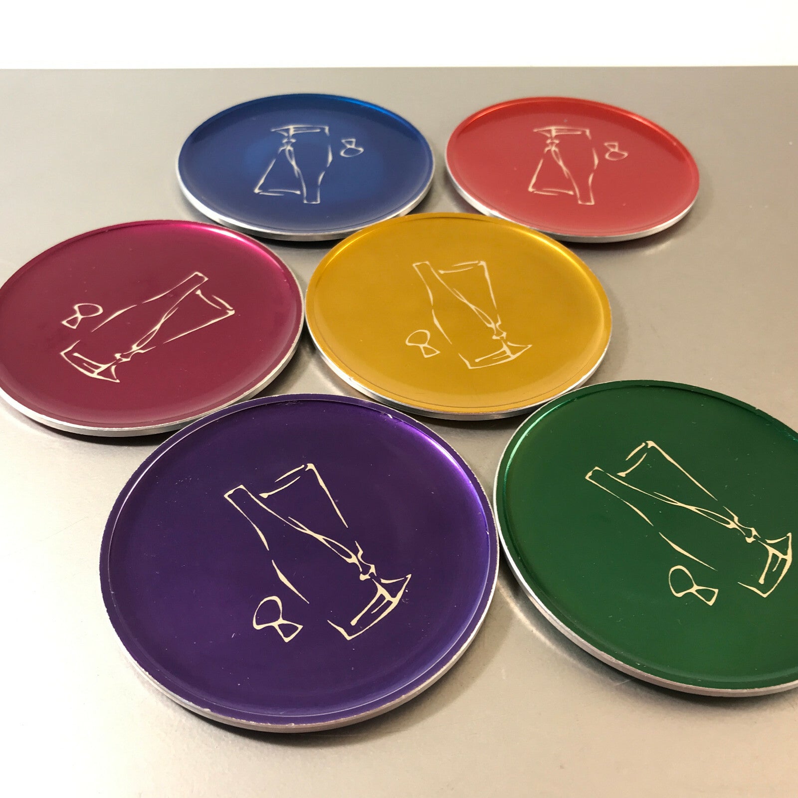 Untersetzer 50er 60er Vintage 9,4 cm Teller Bjorn Engo EMALOX Norway