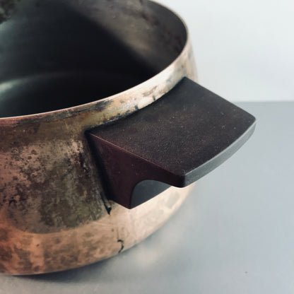 FONDUE Topf Vintage Kupfer 60er Fonduetopf mit Bakelitgriffen