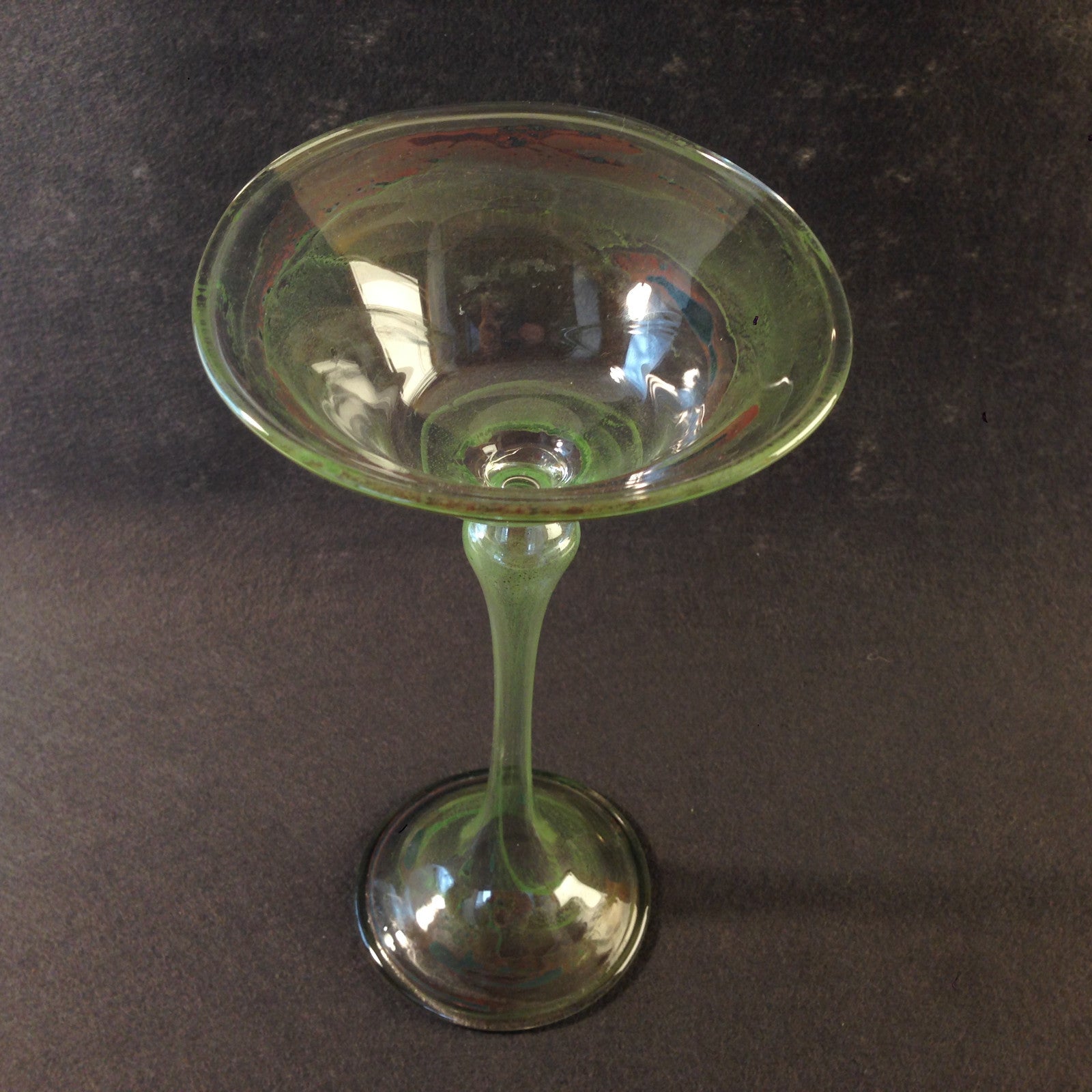 Vase Schale (sign.) 70er 80er Glas 18 cm Schälchen 