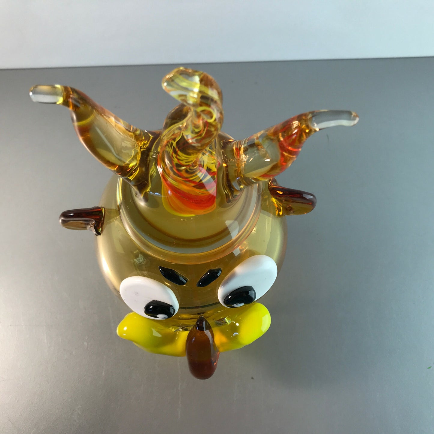 Murano Arte Bonboniere Glasdose Clown Harlekin Dose Deckeldose 60er 70er
