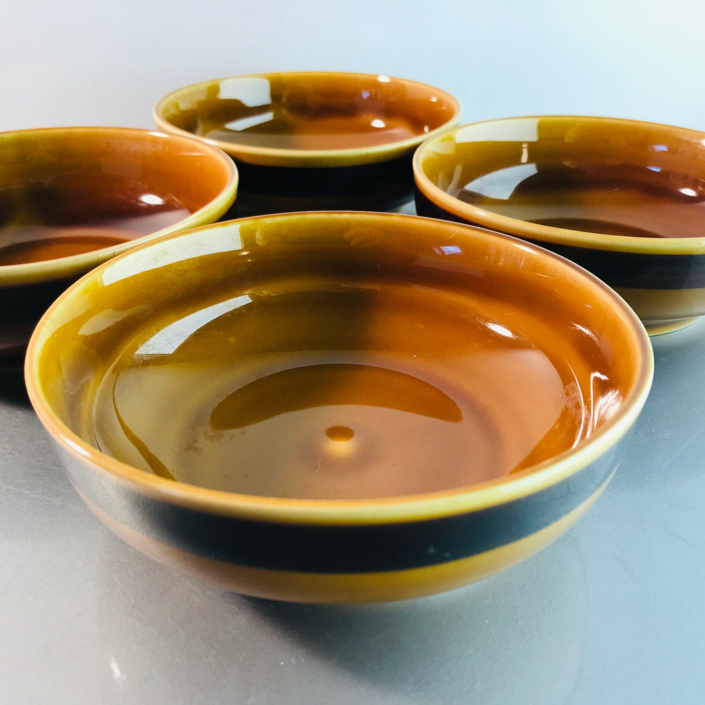 Annaburg Keramik Schalen Schälchen braun 50er 60er MID CENTURY 12,8 cm