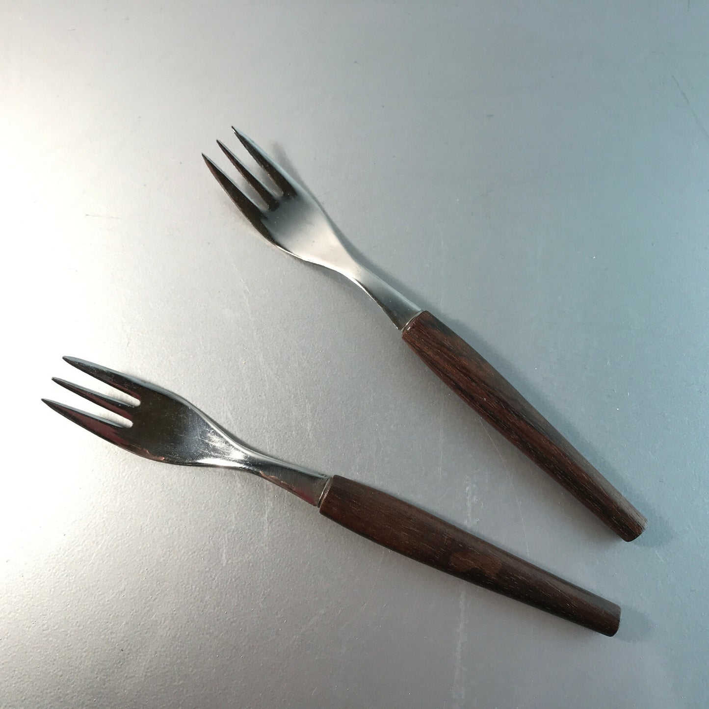 Holz Teak MID Century Gabeln 2er Set L 17 cm Besteck