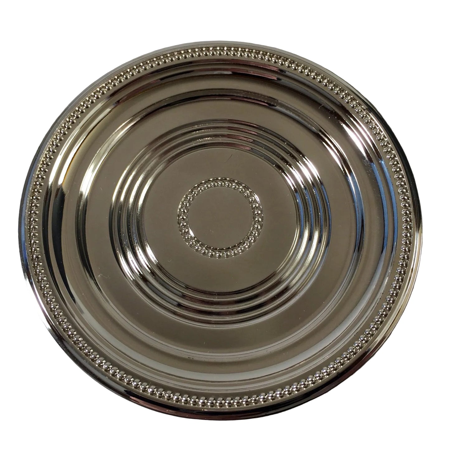 4 x  WMF Gläserteller versilbert 11 cm Vintage Teller 60er MID CENTURY