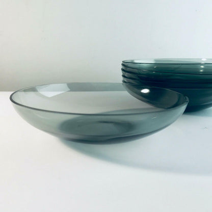 RAUCHGLAS 50er 60er Schüssel Schälchen Schale Set MID CENTURY 6 er Set