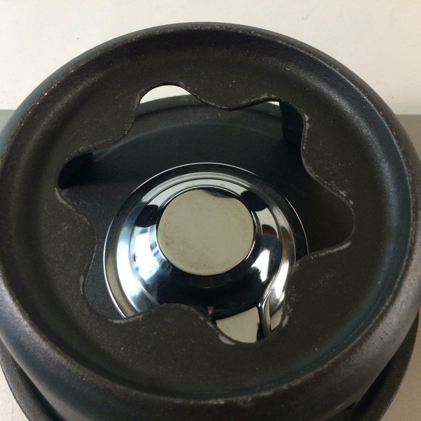 HP Käsefondue Topf Gusseisen mit Stövchen Eisen Metall Vintage FONDUE